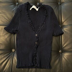 ASTR the Label Ribbed Cardigan Sweater - Cropped